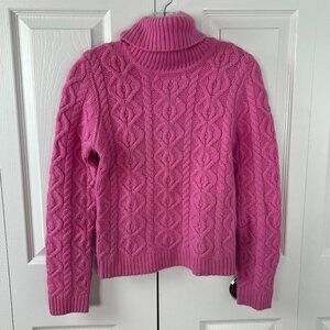 The Limited Rose Pink 50% Angora Rabbit 50% Lambs Wool Turtleneck Sweater Sz S